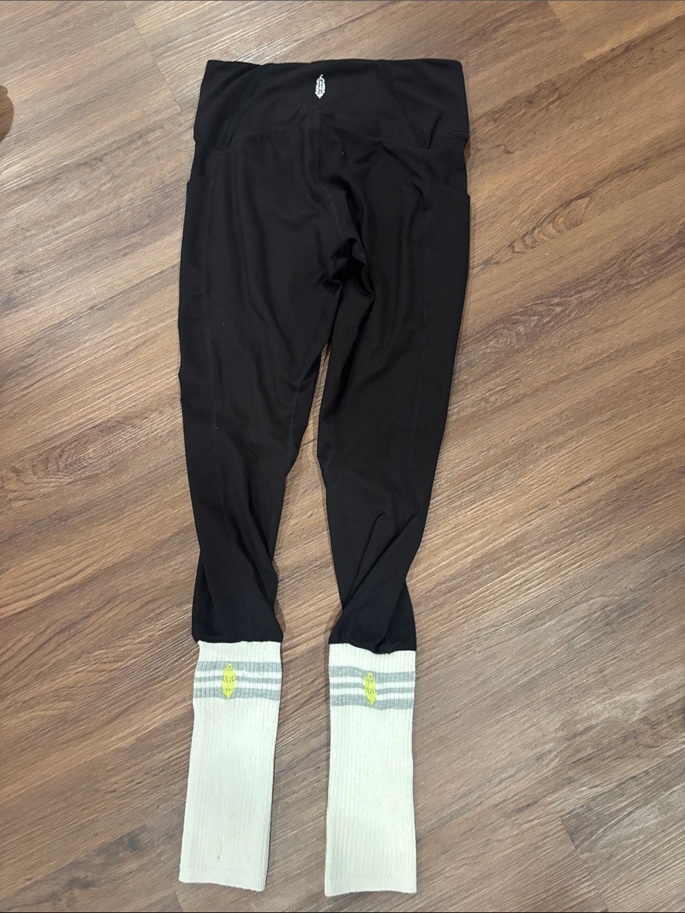 Free People Sock It To Me black high-waisted leggings